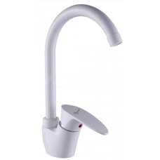 Смеситель для кухни PLSTART АБС высокий излив белый PL4105-8 ХХХ
