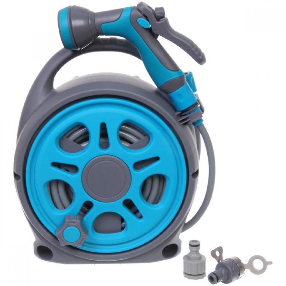 Катушка со шлангом и адаптерами 20м синяя HQ12 782-315