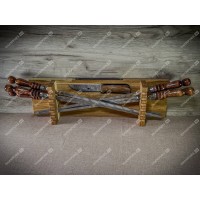 Подставка с шампурами и ножом 35-90-sh