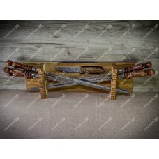 Подставка с шампурами и ножом 35-90-sh Подставка с шампурами и ножом 35-90-sh