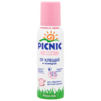 Аэрозоль от клещей и комаров 125см3 Пикник Baby