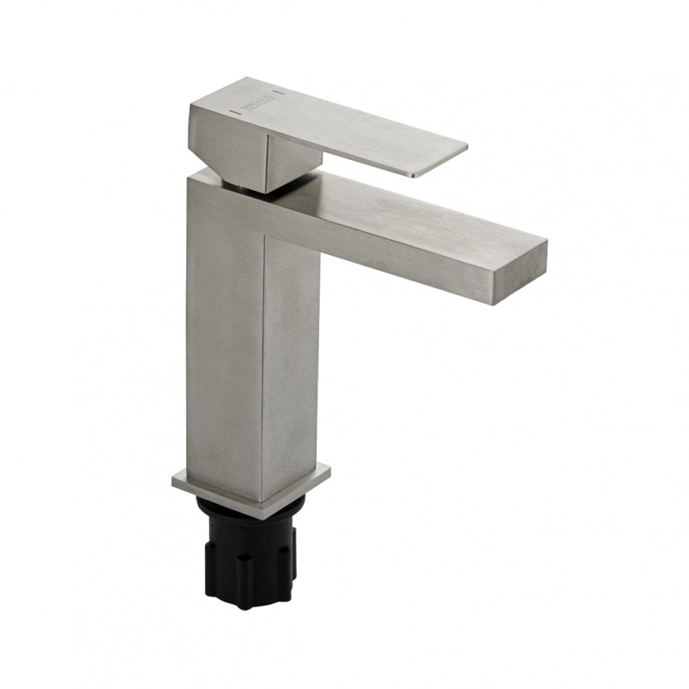 Смеситель для раковины MAGNUS квадратный корпус из стали 304 сатин 9155
