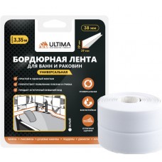 Лента бордюрная д/ванн 19мм*3,35м белая Ultima
