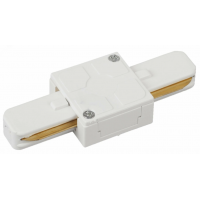 Коннектор для однофазного шинопровода прямой LEEK белый