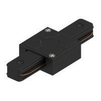 Коннектор для однофазного шинопровода прямой LEEK черный