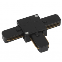 Коннектор для однофазного шинопровода Т-образный LEEK черный