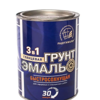 Грунт-эмаль по ржавчине быстросохнущ. Радуга черная 0,9кг 4442