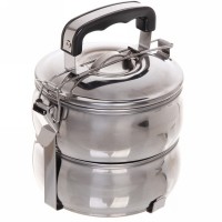 Контейнер для продуктов металлический 13,5*11 см 2 уровня 306-295