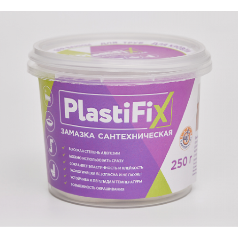Замазка сантехническая PlastiFix банка 250гр
