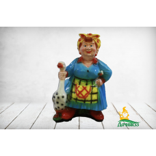 Фигура гипсовая садовая Теща с гусем 84*55*40 см 