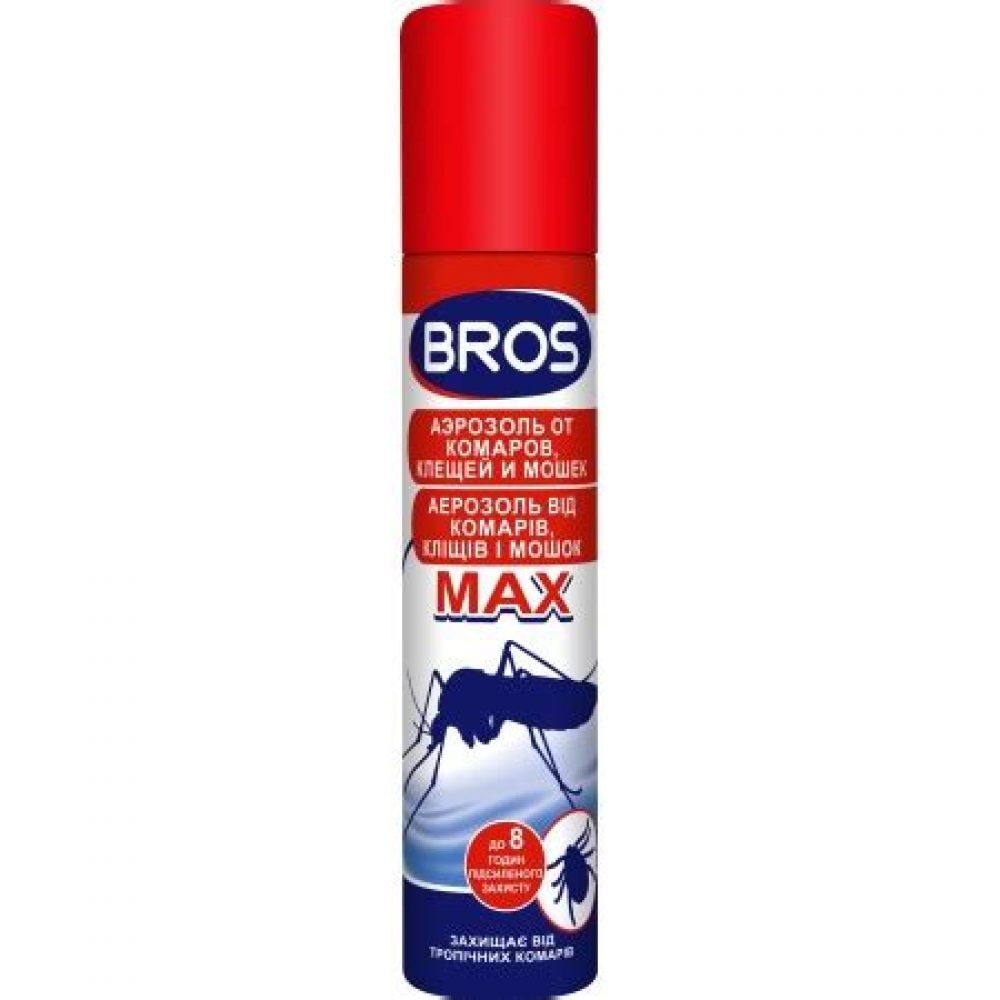 Аэрозоль от клещей и комаров 90мл BROS 