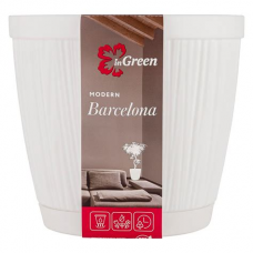Кашпо Barcelona 9,6л белый InGreen