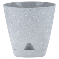 Кашпо Amsterdam 1,35л светлый камень InGreen