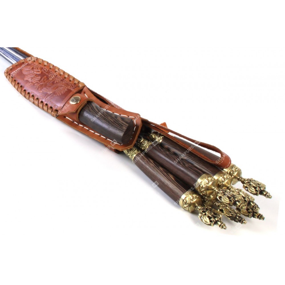 Набор шампуров с ножом Империя 17-05-sh Набор шампуров с ножом Империя 17-05-sh