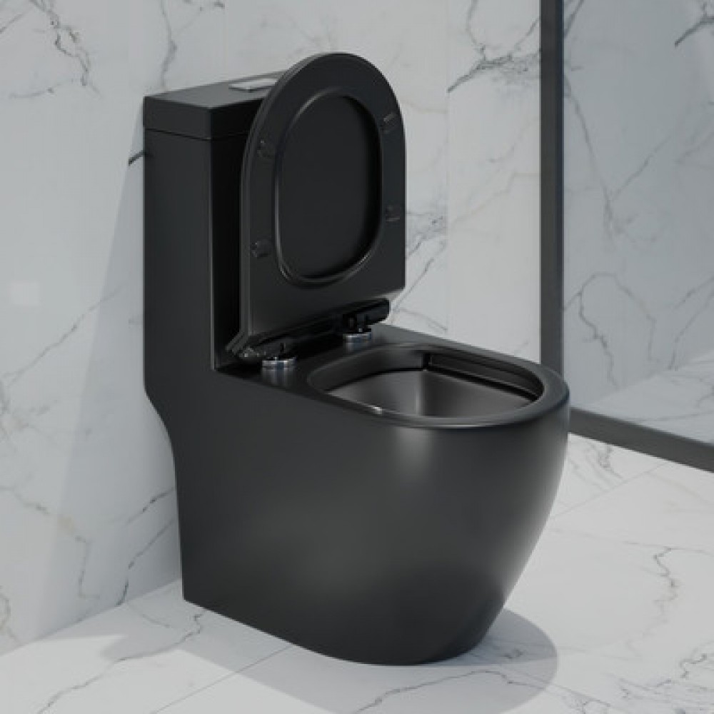 Унитаз-моноблок 5005BM безободковый черный матовый EG060003