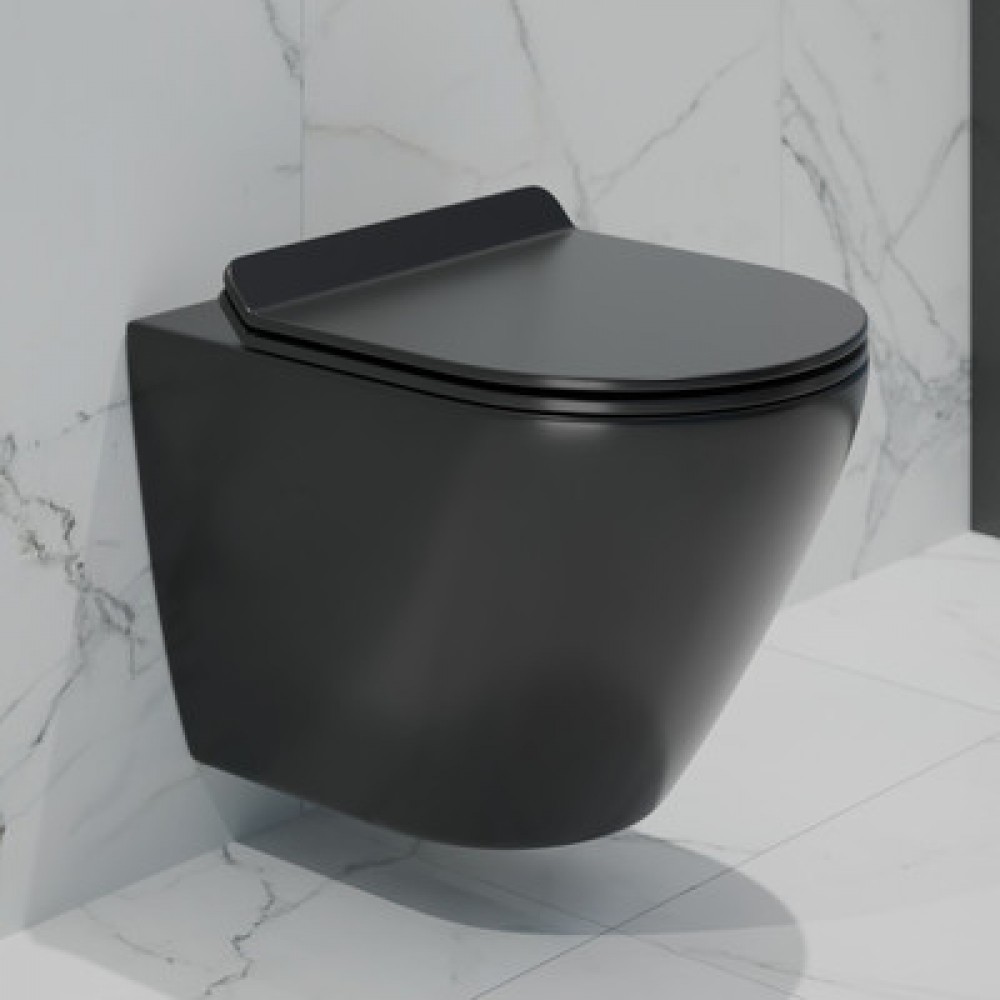 Унитаз K505BM подвесной черный матовый безободковый EG070003 Унитаз K505BM подвесной черный матовый безободковый EG070003