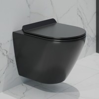 Унитаз K505BM подвесной черный матовый безободковый EG070003