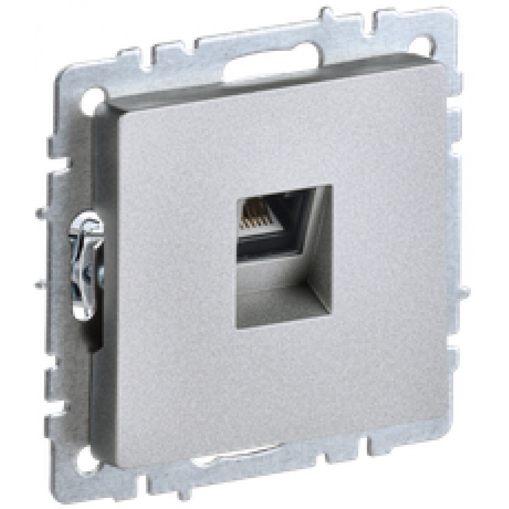 Розетка 1-я RJ45 РК10-БрА алюминий ИЭК