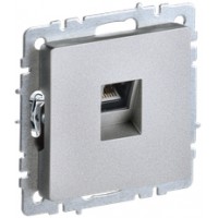 Розетка 1-я RJ45 РК10-БрА алюминий ИЭК