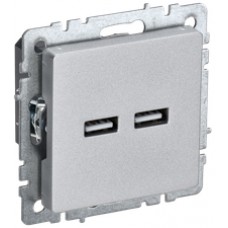Розетка 1-я USB A+A 3.1A РЮ10-1-БрА алюминий ИЭК