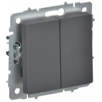 Выключатель 2кл. проходной скрытой установки ВС10-2-6-БрГ граф ИЭК
