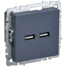 Розетка 1-я USB A+A 3.1A РЮ10-1-БрМ маренго ИЭК