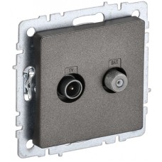 Розетка TV+SAT РТВ/РСп12-БрТБ тем бронза ИЭК 
