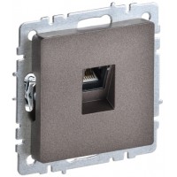 Розетка 1-я RJ45 РК10-БрТБ тем бронза ИЭК