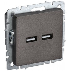 Розетка 1-я USB A+A 3.1A РЮ10-1-БрТБ тем бронза ИЭК