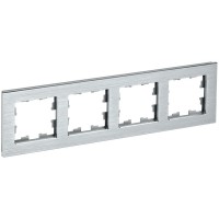 Рамка РУ-4-БрА четверная алюм ИЭК