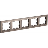 Рамка РУ-5-БрТБ пятерная тем бронза ИЭК 