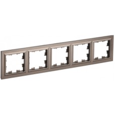 Рамка РУ-5-БрТБ пятерная тем бронза ИЭК 