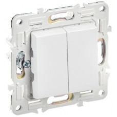 Выключатель 2кл. скрытой установки SK-V04W арк. белый IEK