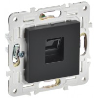 Розетка 1-я RJ45 SK-K01B черный IEK