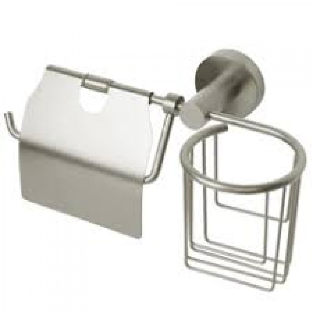 Держатель для туалетной бумаги с корзинкой Nickel 24545