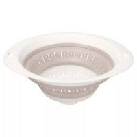 Дуршлаг складной круглый серый/бежевый 435205134