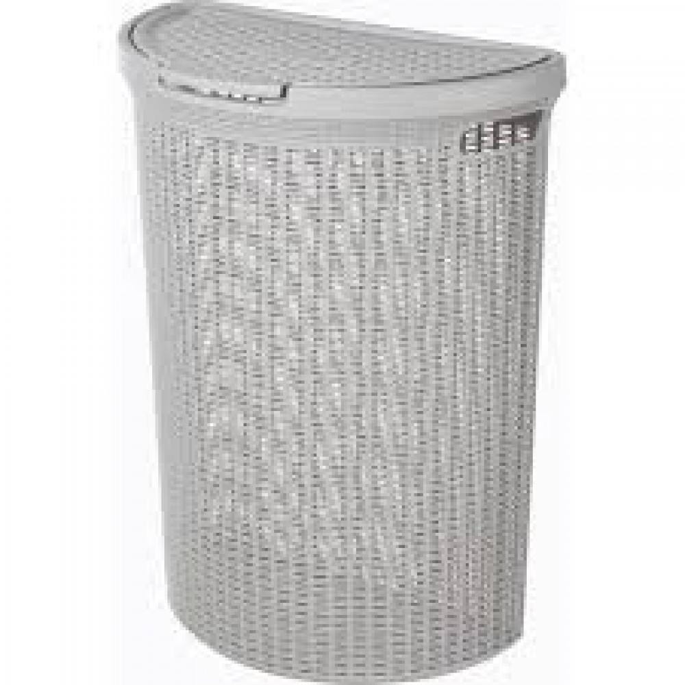 Корзина для белья ECO STYLE 45л св-серый