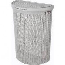 Корзина для белья ECO STYLE 45л св-серый