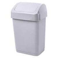 Контейнер для мусора 25л STEP крышка-маятник серый SC480411025