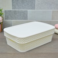 Корзинка 3л с крышкой Keeplex белое облако KL411111048