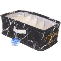 Коробка для хранения 6 ячеек ИДЕЯДОМА черный 32х17х12см 980-893
