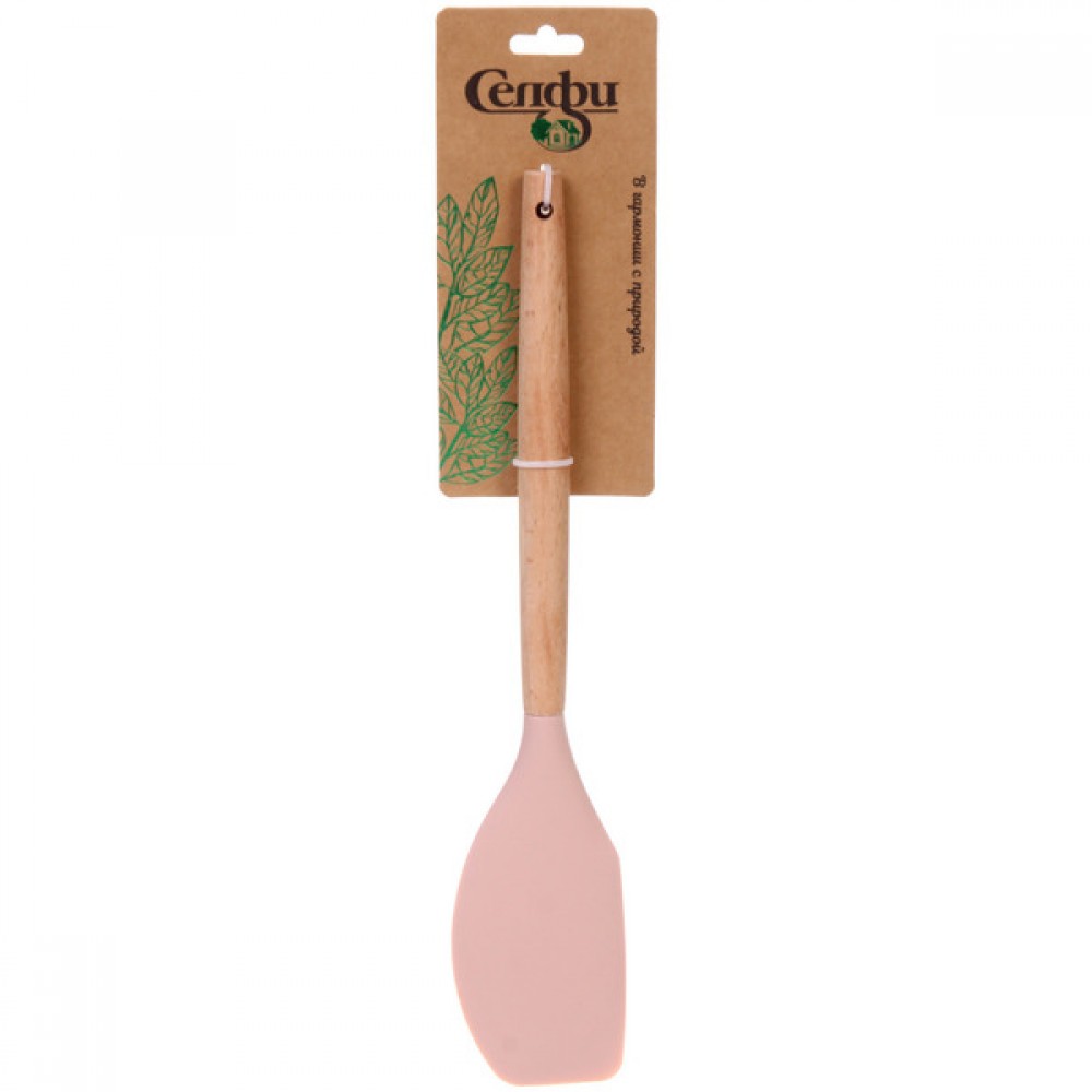 Лопатка силиконовая узкая CooKstyle розовая 312-0847