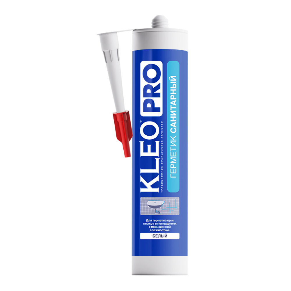 Герметик силиконовый Санитарный Белый KLEO PRO 280мл.