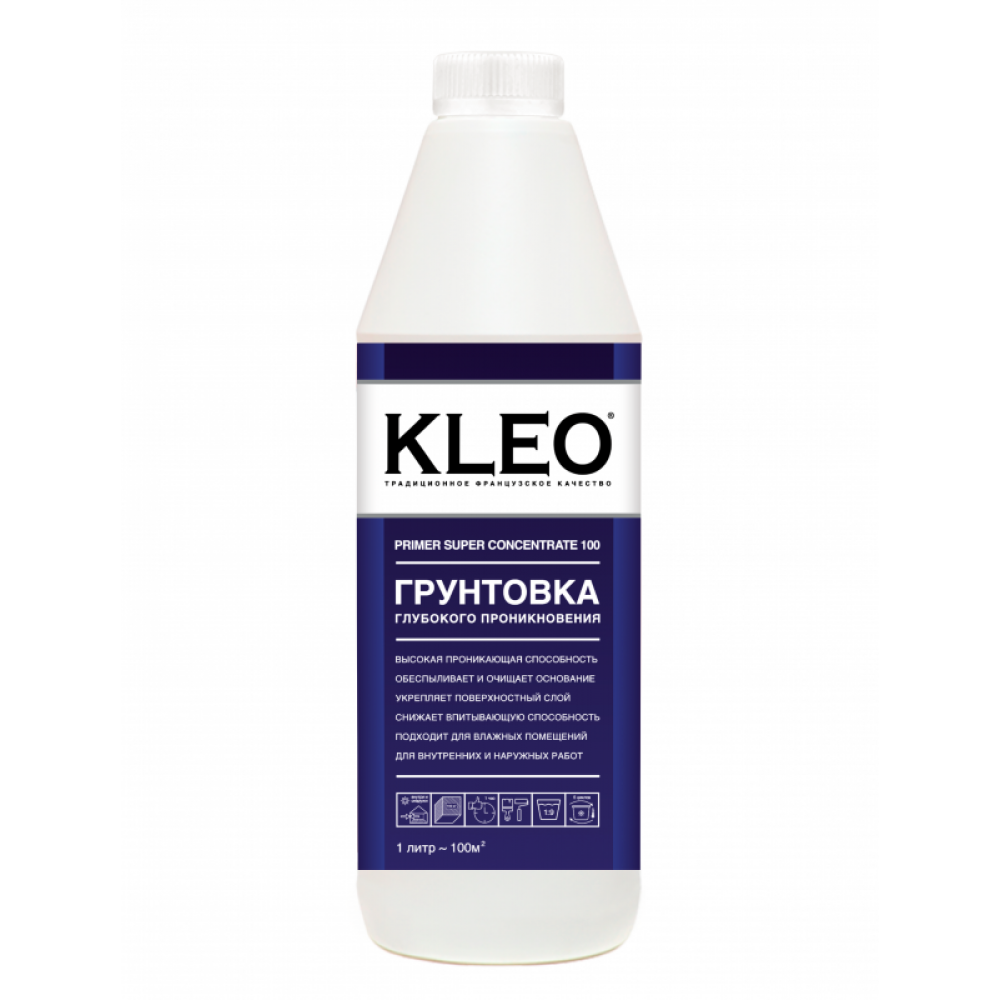 Грунтовка по бетону Глубокого Проникновения KLEO PRO Praimer Super Concentrat100 1л.