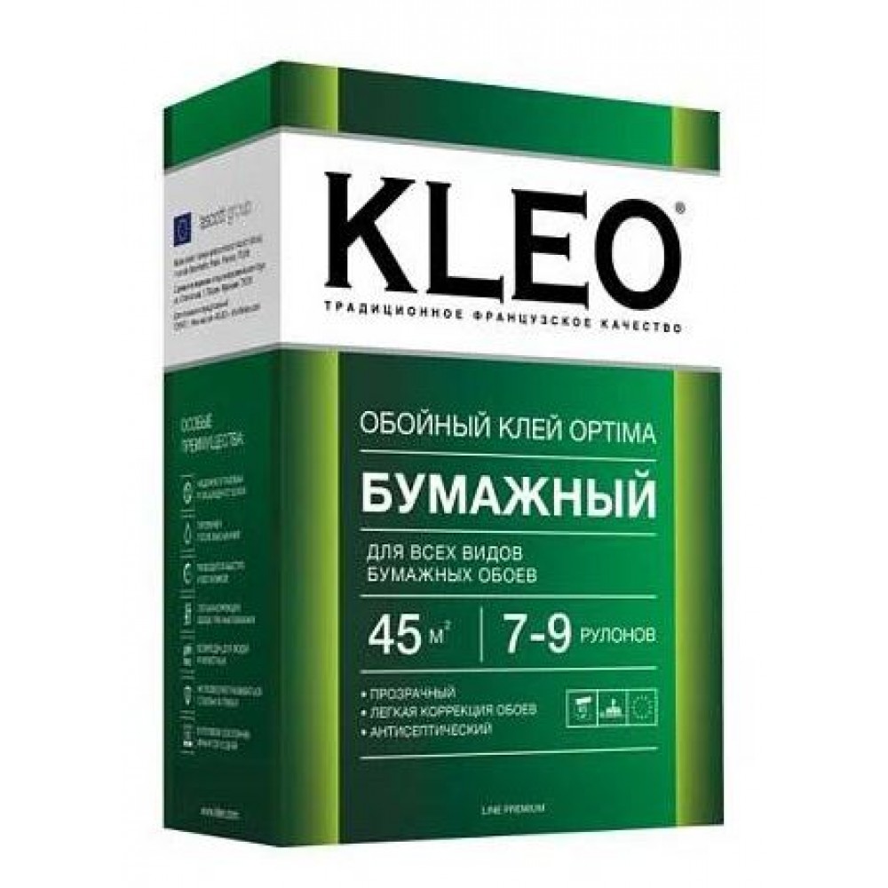 Клей обойный для Бумажных обоев KLEO OPTIMA 30м2 5-6 рулонов 120гр. ХХХ Клей обойный для Бумажных обоев KLEO OPTIMA 30м2 5-6 рулонов 120гр. ХХХ