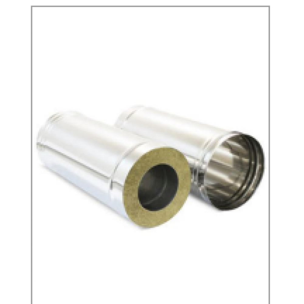 Труба-дымоход Термо L=1,0 м Ф210х115 (н/ж. ст. 0,8 мм + н/ж. ст.) AISI 304 Заказной ХХХ