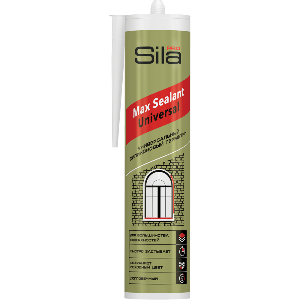Герметик силиконовый универсальный  антрацит Sila Pro Max Sealant 280мл. 