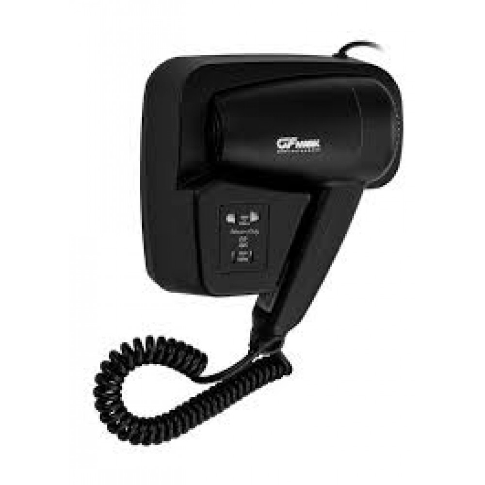 Фен д/волос с бок.креплением с розеткой 1200W черный 6813