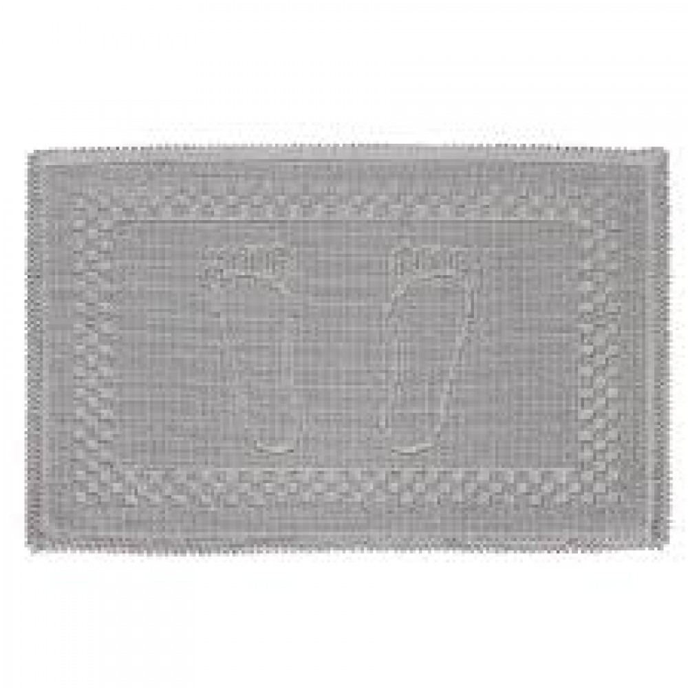 Коврик для ванной Ножки 60х40см хлопок серый