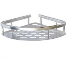 Полка д/ванной угловая одинарная с литым дном сатин 75068